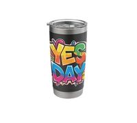 Yes Day Colorful Splash Bold Expression Bicchiere termico in acciaio inox doppia parete