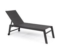 Yes Everyday lettino prendisole antracite HILDE con ruote e struttura in allumin
