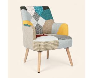 Yes Everyday Poltrona Stile Scandinavo in Tessuto 60x67x79 Patchwork Galatea
