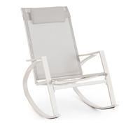 Yes Everyday Sedia a dondolo acciaio ERCOLANO Bianco e Grigio 0805786
