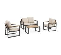 Yes Everyday Set da esterno alluminio, polywood, spunpoly LEANDRO 4 posti
