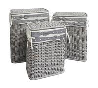 Yes Everyday Set porta biancheria 3 pz ELEGANTLY Grigio 0402406