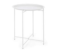 Bizzotto Tavolino YES EVERYDAY WISSANT con vassoio Bianco Diametro 46
