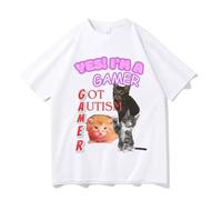 Yes i am a Game T-Shirt Casual con Collo Rotondo e Maniche Corte, dal Design Divertente e Stravagante.
