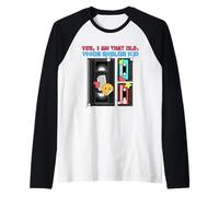 Yes I Am That Old Anni '80 Analogico Kid (VHS Tape Graphic) Maglia con Maniche Raglan
