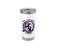 Yes, I Can Drive a Stick Witch Gothic Divertente Halloween Streghe Bicchiere termico in acciaio inox doppia parete
