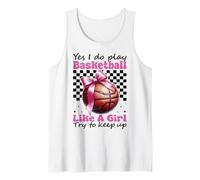 Yes I Do Play Basket Like A Girl Mom Coquette Bow Canotta