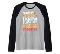 Yes I Know I Look Like My Papa Simpatico papà sosia |- Maglia con Maniche Raglan