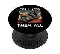 Yes I Need Them All Disc Golf Uomini Donne Disco Golf PopSockets PopGrip Adesivo