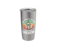 Yes I Really Do Need All These Chickens Allevamento di polli Bicchiere termico in acciaio inox doppia parete