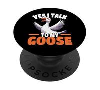 Yes I Talk To My Goose Funny Goose Amante Umorismo PopSockets PopGrip Adesivo