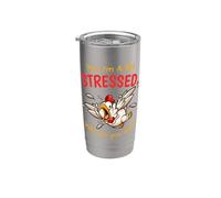Yes, I'm A Bit Stressed I Sono Stressato Dal Sarcasmo Bicchiere termico in acciaio inox doppia parete