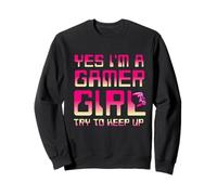Yes I'm A Gamer Girl Divertente Videogiochi Felpa