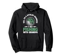 Yes I'm a Spoiled Grandkid I Go Fishing witth Grandpa Felpa con Cappuccio