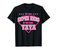 Yes I'm A Superhero Nome in codice Yaya Nonna Festa della Mamma Maglietta