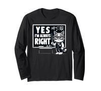 Yes I'm Always Right Divertente Gatto Matematica Scienze Insegnanti Genius Maglia a Manica