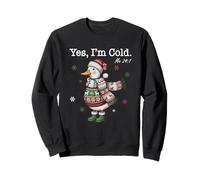 Yes I'm Cold Me 24:7 Cute Goose Freezin' Season Christmas Felpa