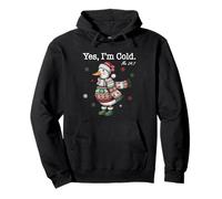 Yes I'm Cold Me 24:7 Cute Goose Freezin' Season Christmas Felpa con Cappuccio