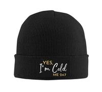 Yes I'm Cold Me 24:7 Sweatshirt Unisex Berretto Beanie in Maglia Leggero Watch cap Elastico Beanie Cappello per Arrampicata Sci Corsa