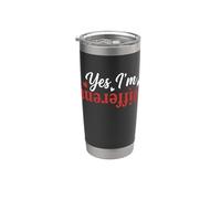 Yes I'm Different Retro Distressed Typography Bicchiere termico in acciaio inox doppia parete
