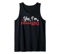 Yes I'm Different Retro Distressed Typography Canotta