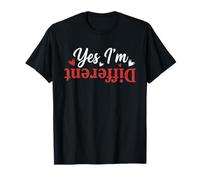 Yes I'm Different Retro Distressed Typography Maglietta