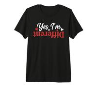 Yes I'm Different Retro Distressed Typography Maglietta Premium