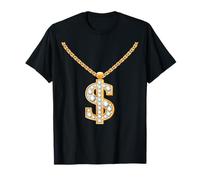 Yes I'm Rich, Elegant Hip Hop Cool Necklace with Dollar Maglietta