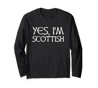 Yes, I'm Scottish Scotland Celtic Font Maglia a Manica