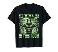 Yes I'm The Alpha in This Room Alpha Wolf Funny Maglietta