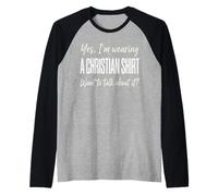 Yes I'm Wearing A Christian Shirt for Men Maglia con Maniche Raglan