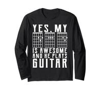 Yes My Dad Is Awesome And He Suona la Chitarra Maglia a Manica
