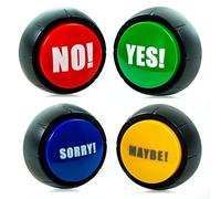 Yes No Button & Maybe Sorry Button, Risposta Buzzers Set di 4 Buzzer per Game Show, Pulsante Suono, Regali Gag