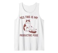 Yes This Is My Productive Pose Cat Lover Canotta