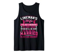 Yes We Are Still Married Divertente Lineman Moglie Donne Ragazze Canotta