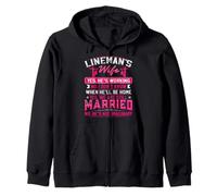 Yes We Are Still Married Divertente Lineman Moglie Donne Ragazze Felpa con Cappuccio