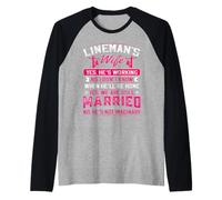 Yes We Are Still Married Divertente Lineman Moglie Donne Ragazze Maglia con Maniche Raglan