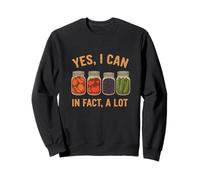 Yes We Can Funny Retro Canning Season Design Felpa