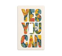 Yes You Can - Copertura decorativa per interruttore della luce con motivi floreali, piastra da parete a 1 banda, per cucina, casa colonica, camera da letto, bagno, decorazione artistica