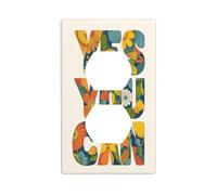 Yes You Can - Copertura decorativa per interruttore della luce, motivo floreale, 1 banda, per cucina, camera da letto, bagno, dimensioni 7 x 11,4 cm