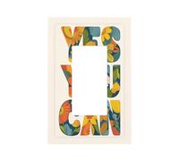 Yes You Can - Placca per interruttore della luce con motivi floreali, copertura per piastra frontale a bilanciere singolo, 1 banda, decorazione per presa di casa, cucina, camera da letto, bagno