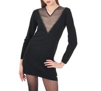 Yes Zee abito in maglia con strass nero M