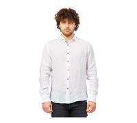 YES ZEE - Camicia Formale in Lino - - Shirts - Uomo - Bianco - M