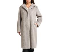 Yes Zee cappotto lungo reversibile in ecopelliccia grigio M