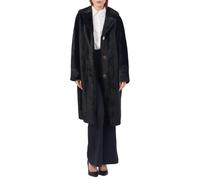 Yes Zee cappotto lungo reversibile in ecopelliccia nero S