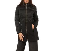 Yes Zee Giacca da Donna Lunga Trapuntata con Cappuccio Nera Taglia M Codice O003-M800-0801