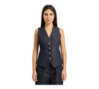 YES ZEE - Gilet con 4 bottoni e ampia scollatura - - Jackets - Donna - Blu - L