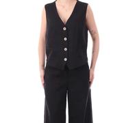 Yes Zee gilet donna misto lino nero