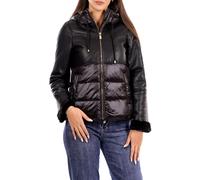 Yes Zee giubbino donna in ecopelle e nylon nero XS