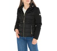 Yes Zee giubbino imbottito corto con cappuccio nero XXL
